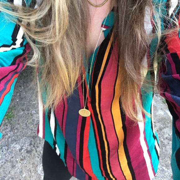 EUC Downtown Striped Damsel Blouse - Picture 4 of 5